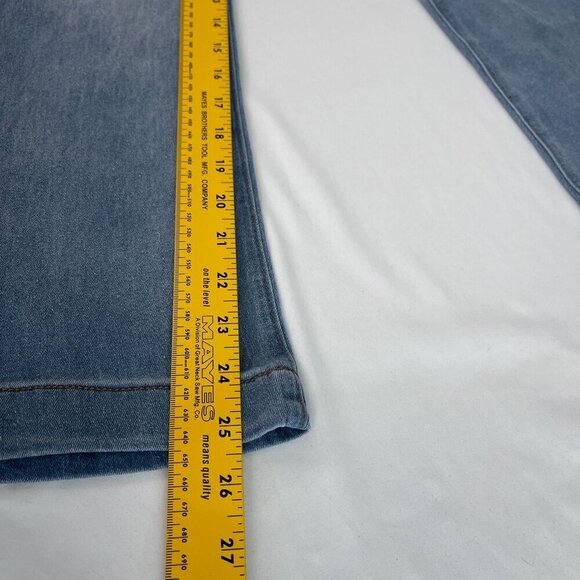 Sailor Gold Button Slim Wide-Leg Jean Light Wash Denim Women XS/24 - Picture 11 of 13